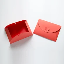 Креативный конверт с пряжкой в виде сердца, красный конверт, любовное письмо-приглашение, красная сумка, конверт для приглашения на свадьбу, 10 шт./лот, 17,5*12,5 см