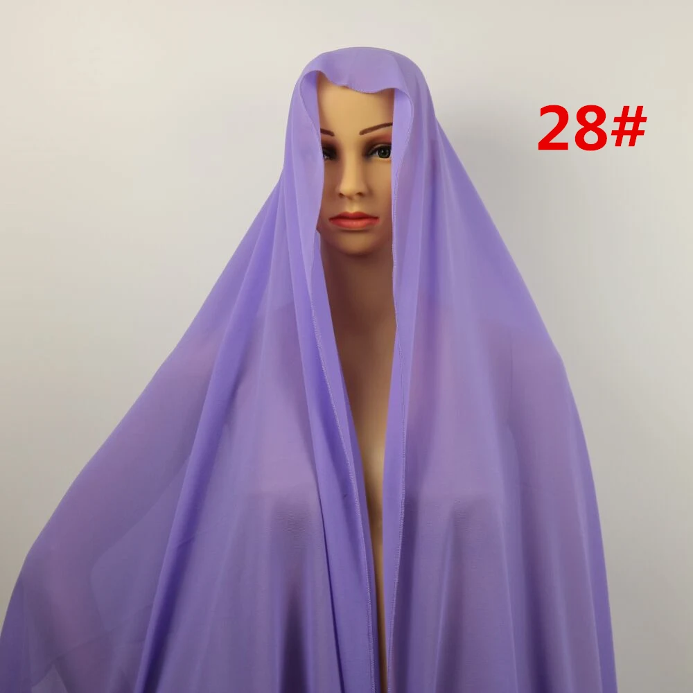 Горячая Распродажа, высокое качество, 48 приятных цветов, простая шифоновая шаль с пузырьками, популярный мусульманский хиджаб, головной убор, модная женская шаль-шарф 180*90 см - Цвет: 28
