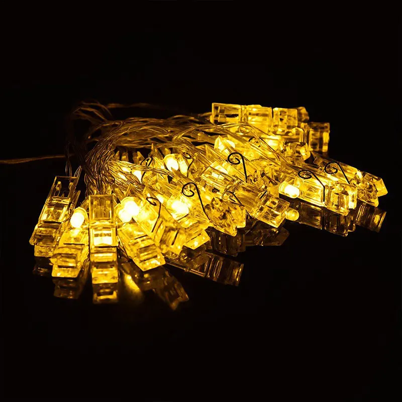 

40LED 4.5M Photo Clip Peg Light String Christmas Decoration Warm White/Colorful