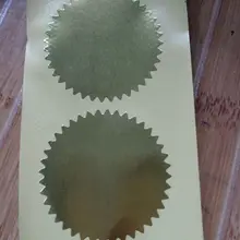 45 мм Золотая печать наклейка mudo certificado de oro rueda dentada de la etiqueta engomada pegatinas de papel
