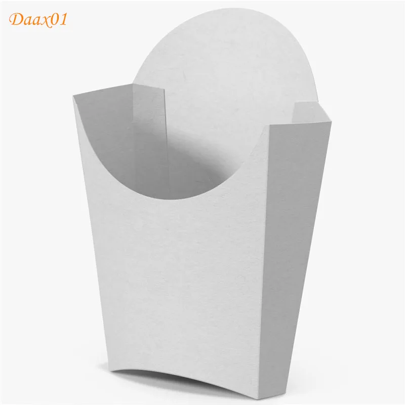 12pcs/lot White French Fry Box Fry Containers Popcorn Box For Kids