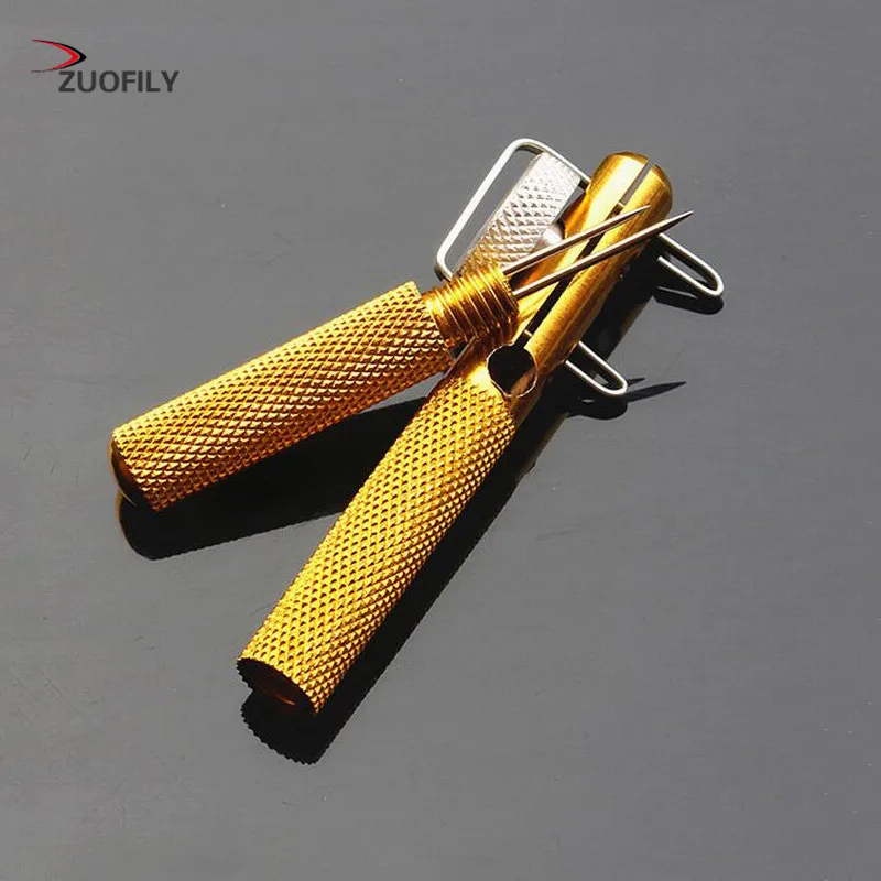 

High Quality Aluminum Alloy Tied Hook Device Fishing Line Knotter Double-headed Needle Knots Tie Tackle Boxes Fishing tools