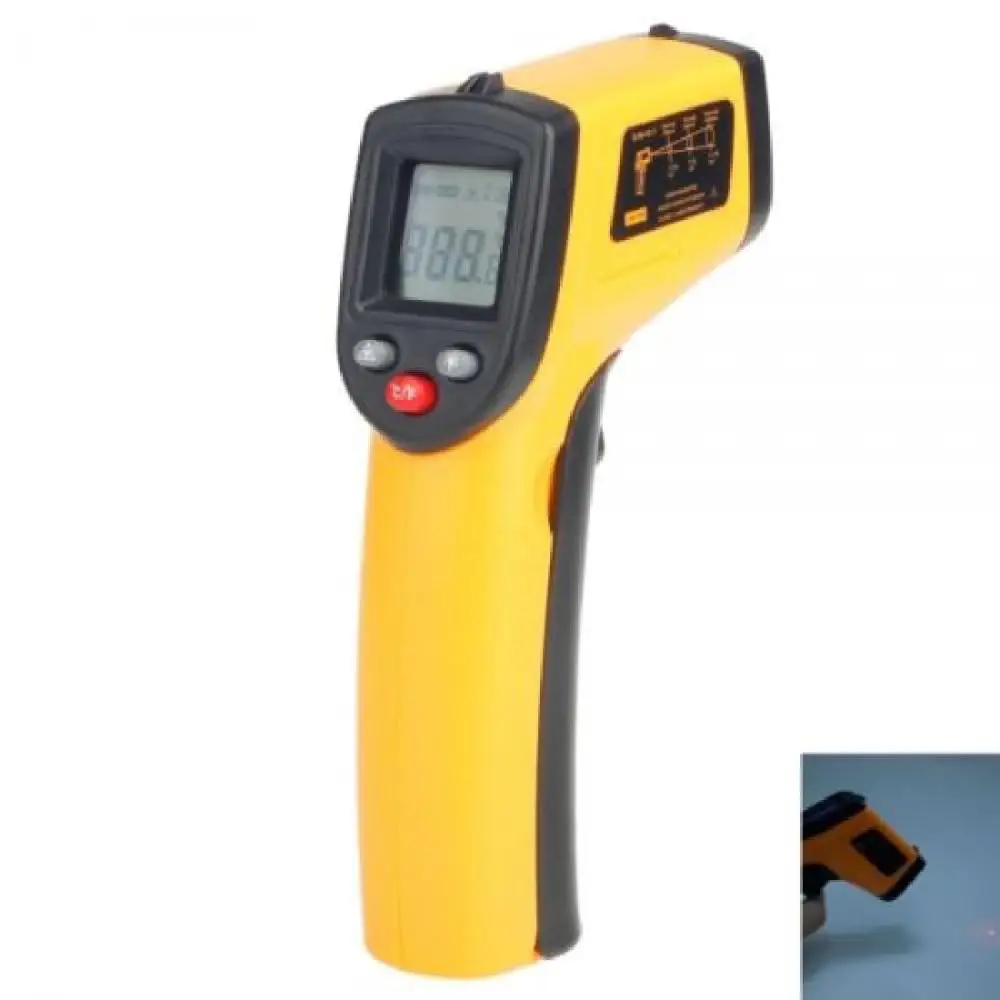 

1Pc GM320 Non-Contact Laser LCD Display IR Infrared Digital C/F Selection Surface Temperature Thermometer For Industry Home Use