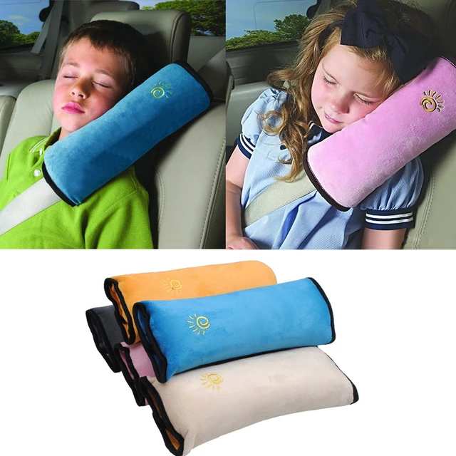 Enfants Ceinture de sécurité Oreiller Universel Voiture Ceinture de Siège  Coussin Oreiller Support Réglable Pour Cou Épaule Bleu