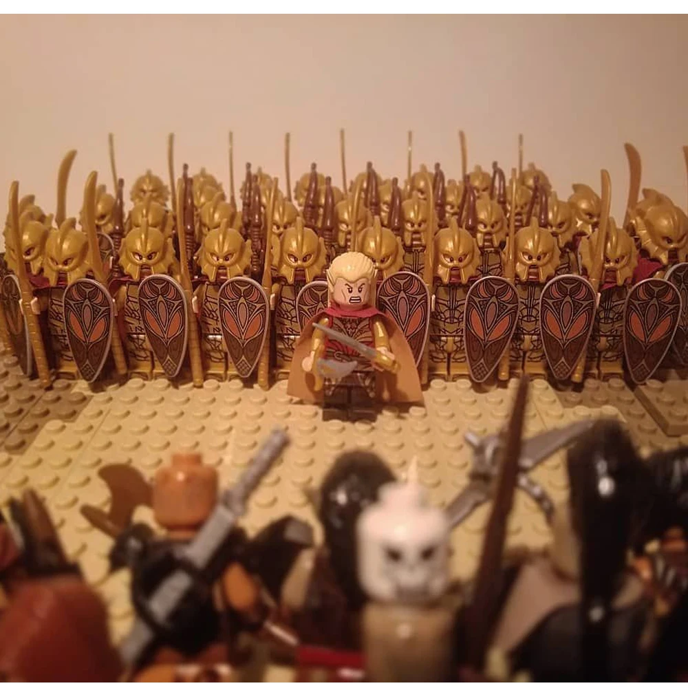 

Legoed famous playmobil original model building blocks mini Hobbits lord of the rings action brick figures set toys for children