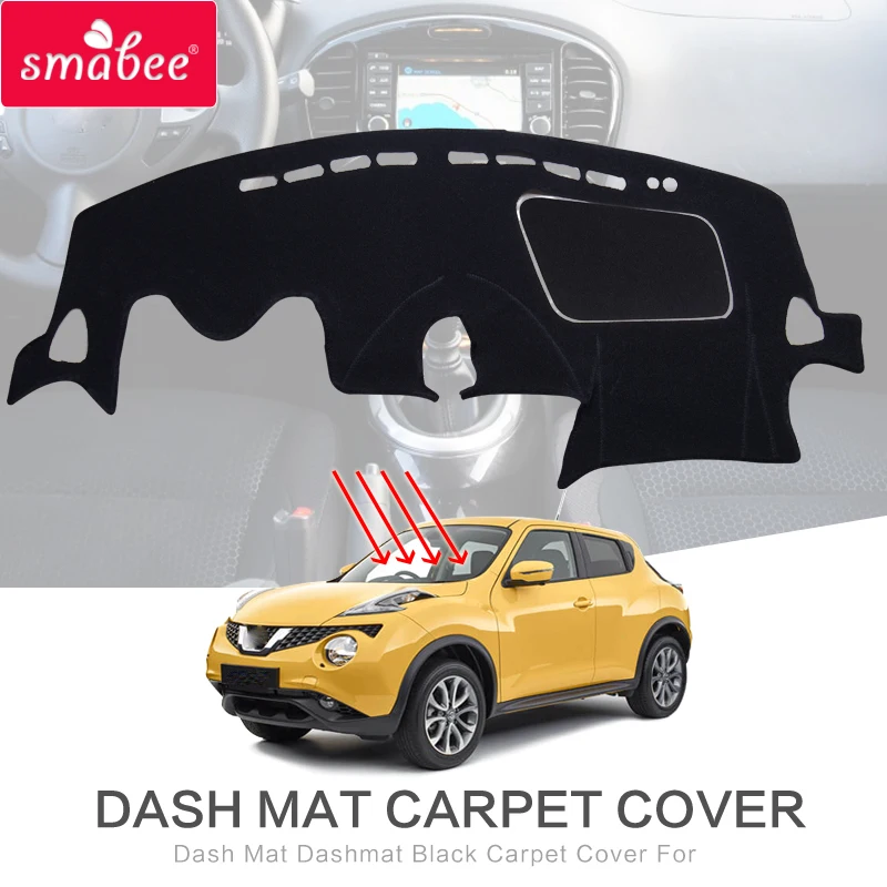 smabee For NISSAN JUKE nismo s sl sv Dash Mat Dashmat Black Carpet Car