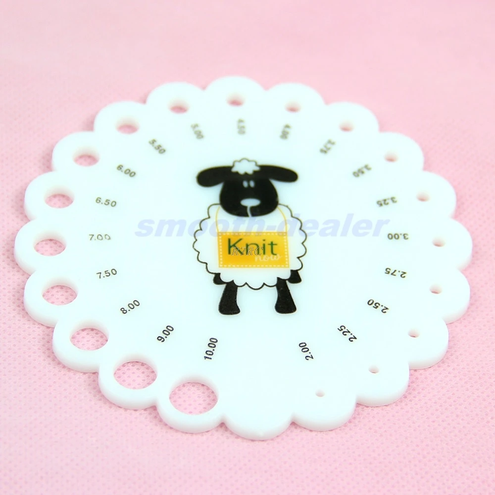 

Hot sale New Round Knitting Knit Needle Sizer Gauge Ruler Measure Tool Size 2mm -10mm MAY9_35