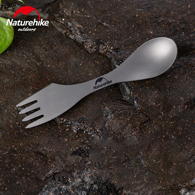 Naturehike походная Титановая посуда портативная легкий нож вилка ложка для улицы