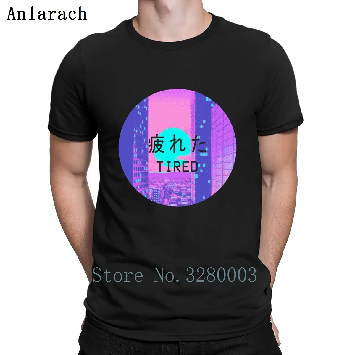 

Tired Vaporwave Aesthetic Hypnotic Style Gift Sad T Shirt S-3xl Cotton Homme New Fashion Create Spring Autumn Interesting Shirt