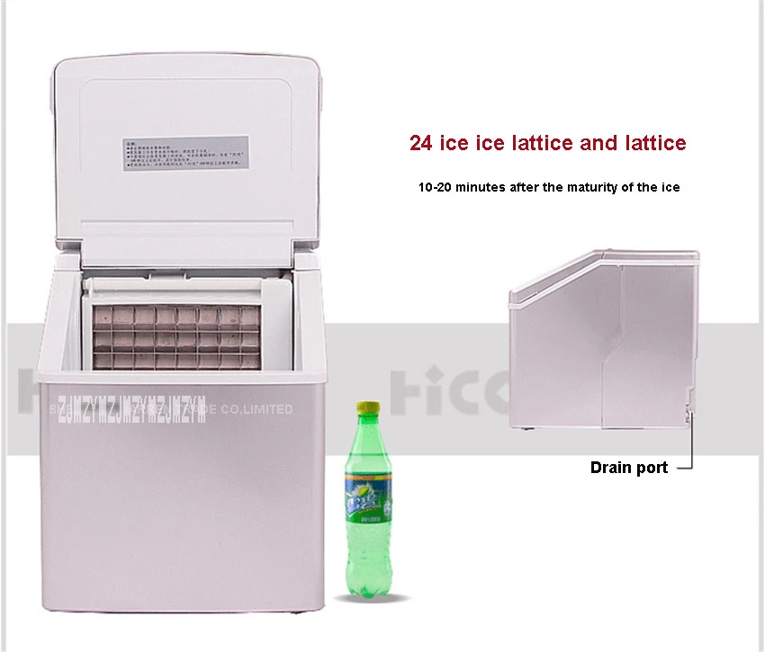 1 шт. HZB-20FA льда машина Портативный Автоматическая Ice Cube Maker машина пуля круглый льда блок машины 25kgs/ 24 H 220 В