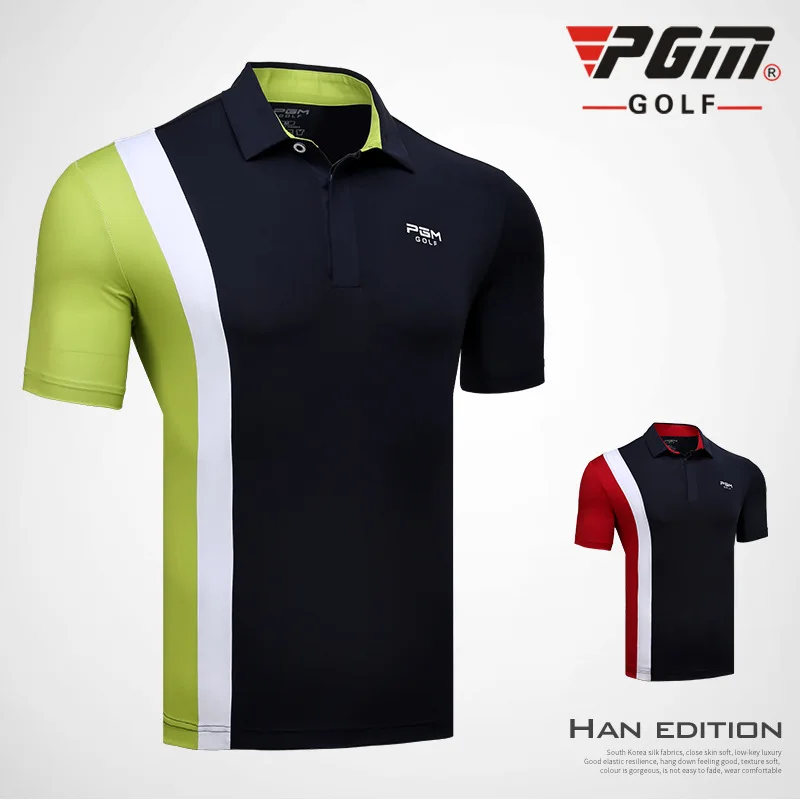 

PGM Men Golf Shirt Short Sleeve Men T Shirt Breathable Quick-Dry Uniforms Sports Shirts Golf Clothing AA11825