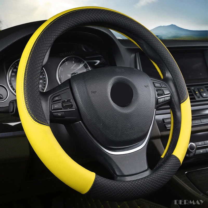 Steering Wheel Cover Micro Fiber Leather Size M Fit Most cars Steering Wheel Cover Micro Fiber Leather Size M Fit Most cars