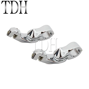 

Motorcycle Chrome 1.25'' Short Angled Adjustable Highway Peg Mount Kit Engine Guard Foot Rest For Harley KAWASAKI YAMAHA