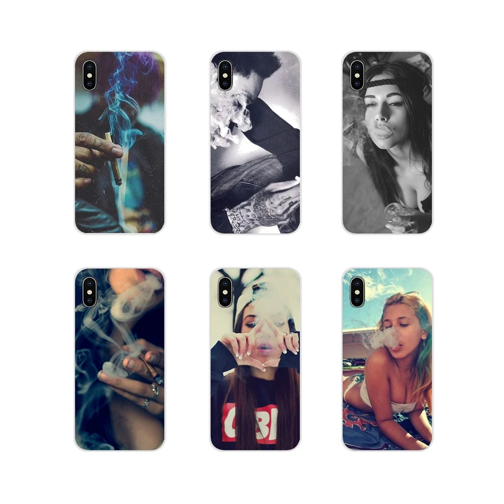 Прозрачный мягкий чехол для Samsung A10 A30 A40 A50 A60 A70 Galaxy S2 Note 2 3 Grand Core Prime Sexy Weed blupe Rolling