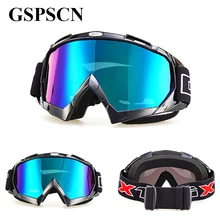 GSPSCN Motorcycle Motocross Goggles Glasses for Helmet Racing Gafas Dirt Bike ATV MX Goggles Clear Tinted Lens Off Road motorcycle atv riding scooter driving flying protective frame clear lens portable vintage helmet goggles glasses for 2009 buell xb12r