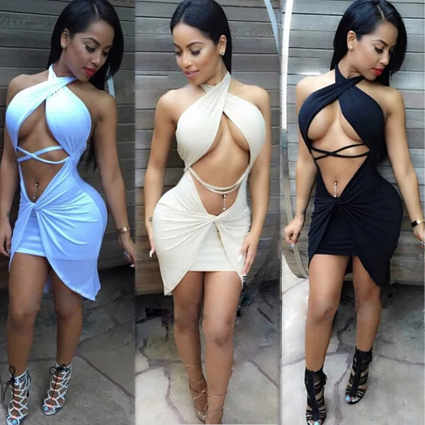 sexy white club dress