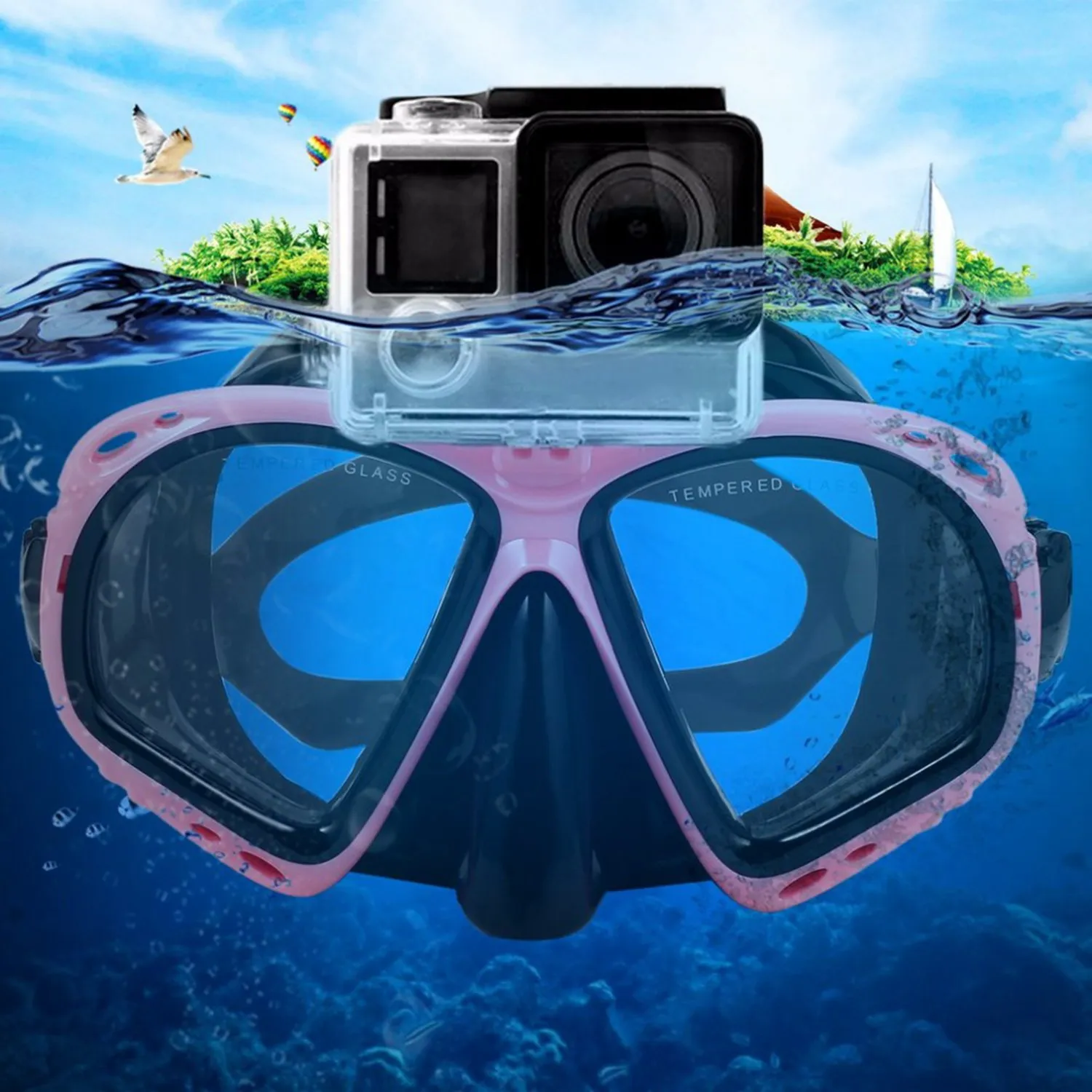 Профессиональная маска для подводного плавания подводное плавание плавательные очки оборудование для дайвинга подходит для большинства