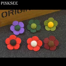 PINKSEE, 1 pieza, nuevo broche de flores de tela, Pins para hombres, ropa Vintage, accesorios de joyería, regalos de fiesta, 18 colores