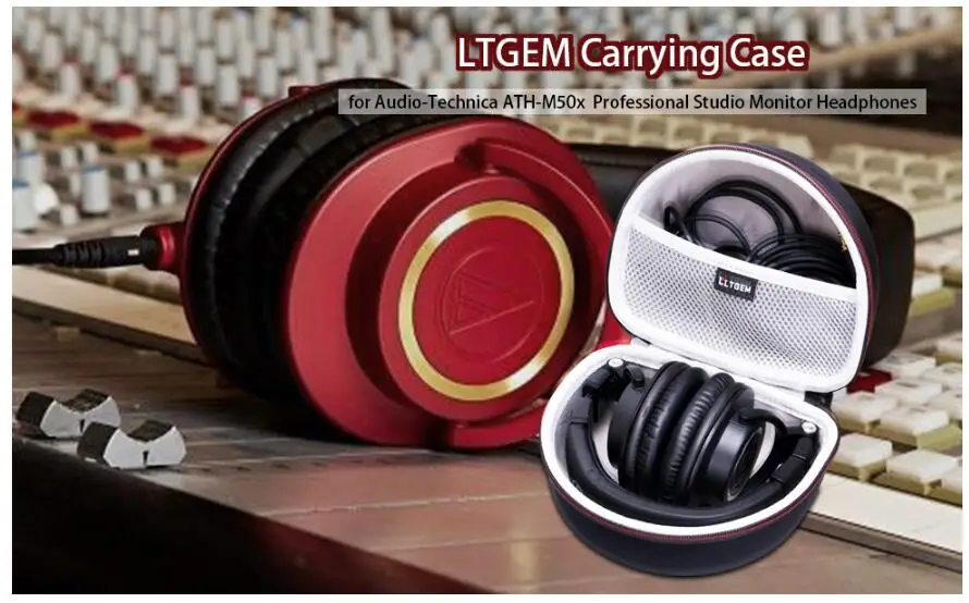 LTGEM чехол для Audio-Technica ATH-M50x/M50/M70X/M40x/M30x/M50xMG профессиональные студийные мониторные наушники