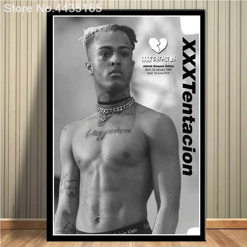 XXXTentacion рэпер музыкальный певец плакаты и принты настенные художественные картины для гостиной домашний декор декоративный плакат - Цвет: Лиловый