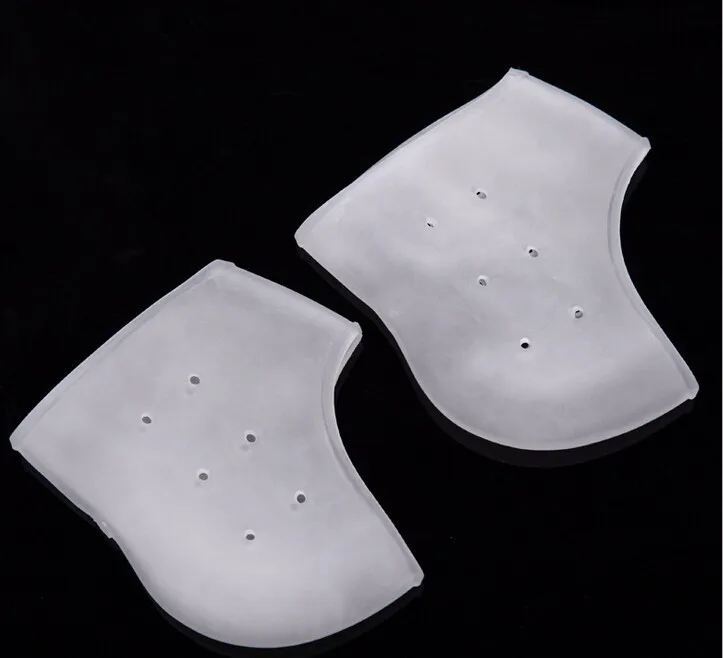 Новое поступление носки гигиенические 2 шт Новые силиконовые увлажняющие Гелеобразные напяточники носки с отверстием треснутый уход за кожей ног протекторы