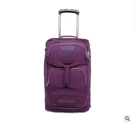 

Rolling Luggage Bag Travel Boarding Bag On Wheels Travel Cabin Luggage Suitcase Nylon Wheeled Trolley Bag Travel Tote