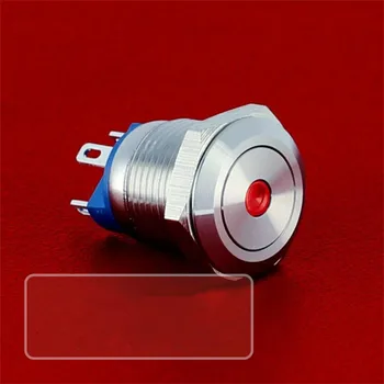 

Diameter 12mm 0.47'' round flat push button switch with dot signal lamp for machinery or equipment,15pcs/lot