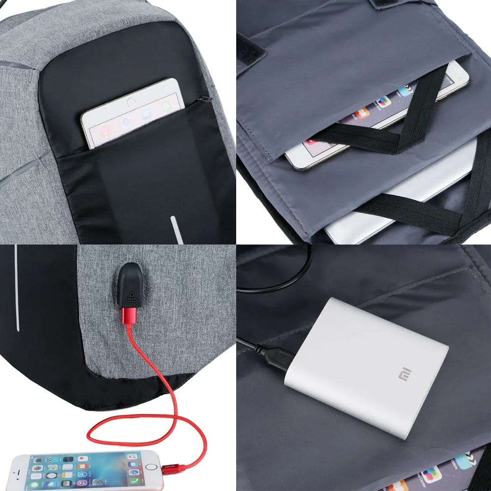 USB зарядка Противоугонный водонепроницаемый мужской деловой Рюкзак Женская
