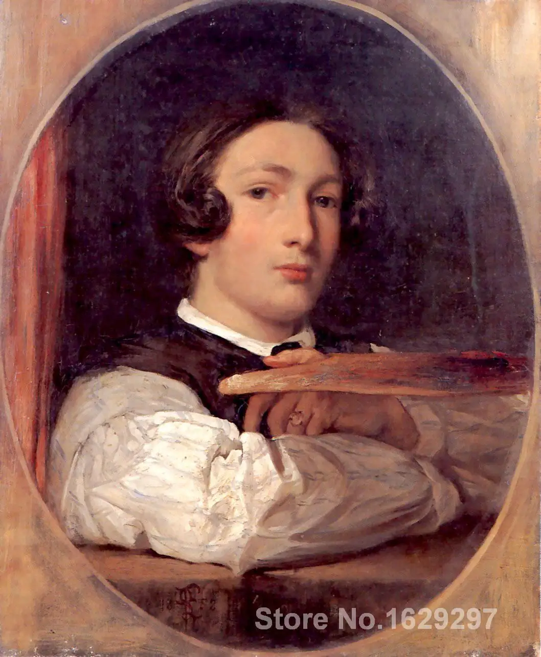 

Art Painting by Frederic Leighton Self portrait as a boy High Quality Hand painted