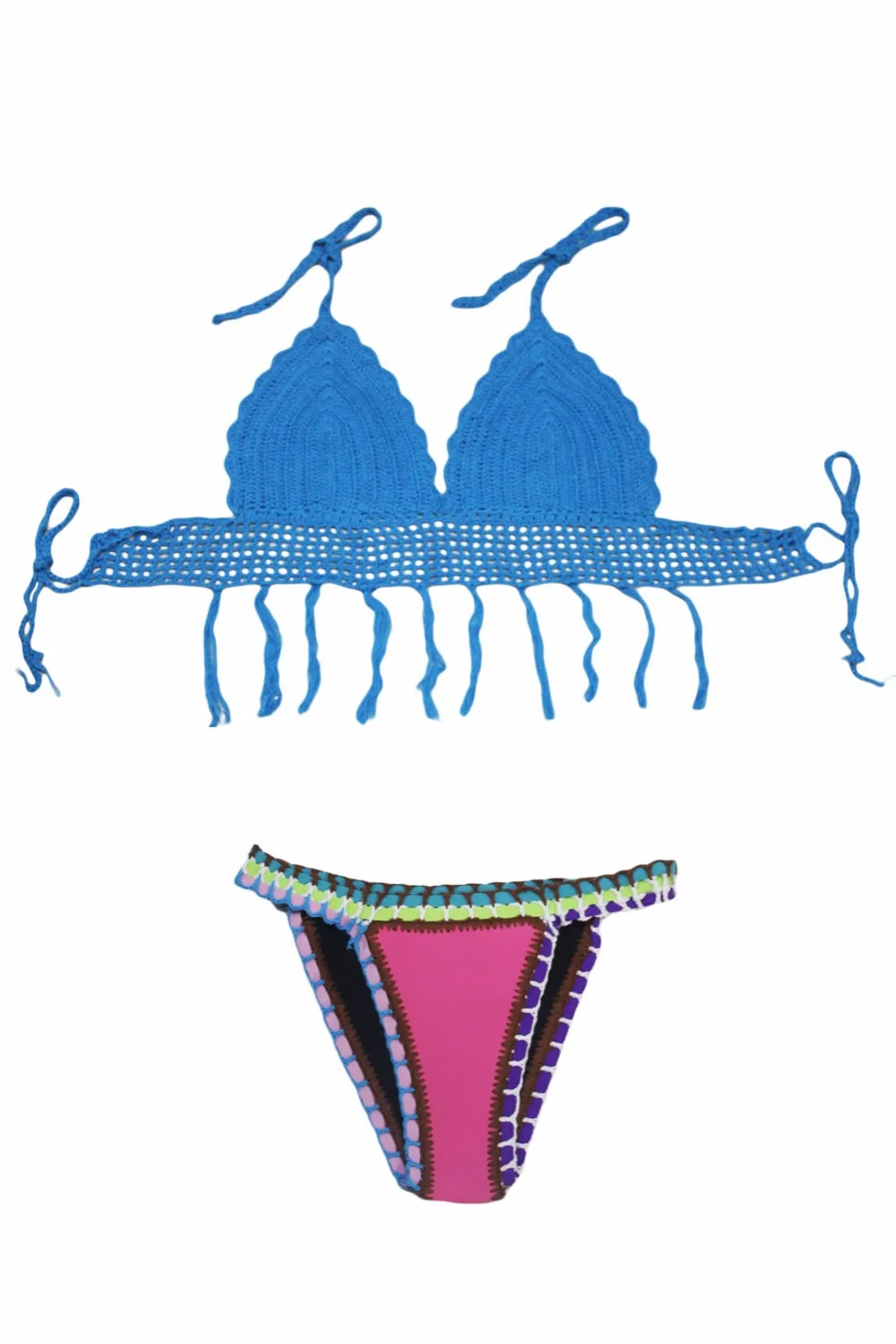 Blue-Crochet-Bikini-Top-Rosy-Neoprene-Bottom-LC41947-5-1