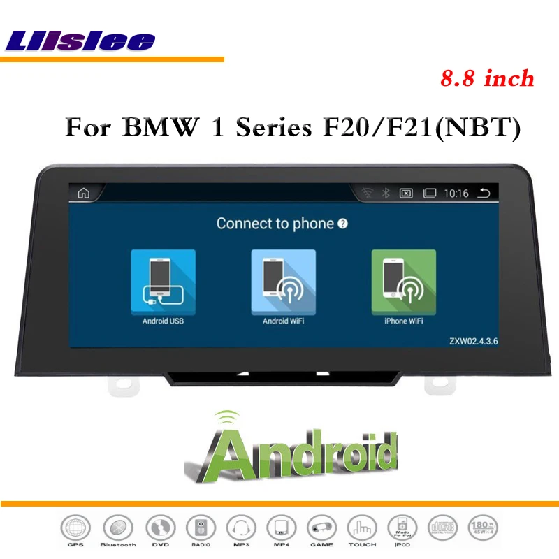 Excellent Liislee Car Android Multimedia For BMW 1 Series F20 / F21 2017 NBT System Radio BT CD DVD Player GPS Navi Map Navigation System 2