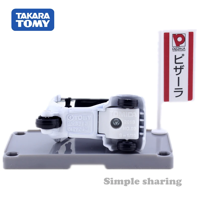 Takara Tomy Tomica 99 пиццы ла доставки шкала для езды на велосипеде 1/39 автомобиля