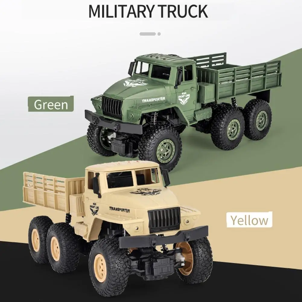 

RC Off-road Vehicle Model Four Drive Simulation Military Truck Toy 1:18 Six-wheel Crawler Electric Toy Gifts for Children