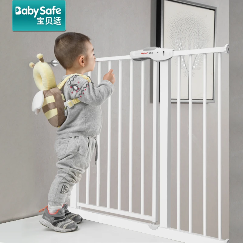 

0-3 years old safety door stair railing 1 meter high pole baby safety fence isolation door bar free punching 75-84cm safety gate