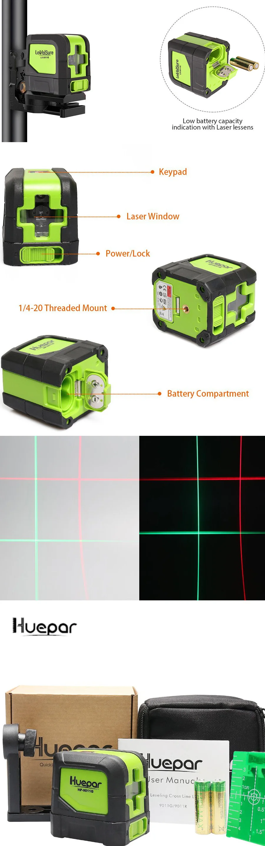 2 линии зеленый лазерный уровень самонивелирующийся(4 градуса) горизонтальный и вертикальный кросс-линия мини лазерный уровень штатив