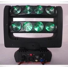 T-4pcs/лот Светодиодный паук 8x10 Вт Луч движущийся головной свет, rgbw 4 в 1 DJ светодиодный луч света