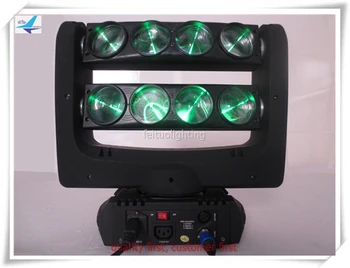 

T-4pcs/lot LED spider 8x10w beam moving head light, rgbw 4 in 1 DJ led moving head beam light