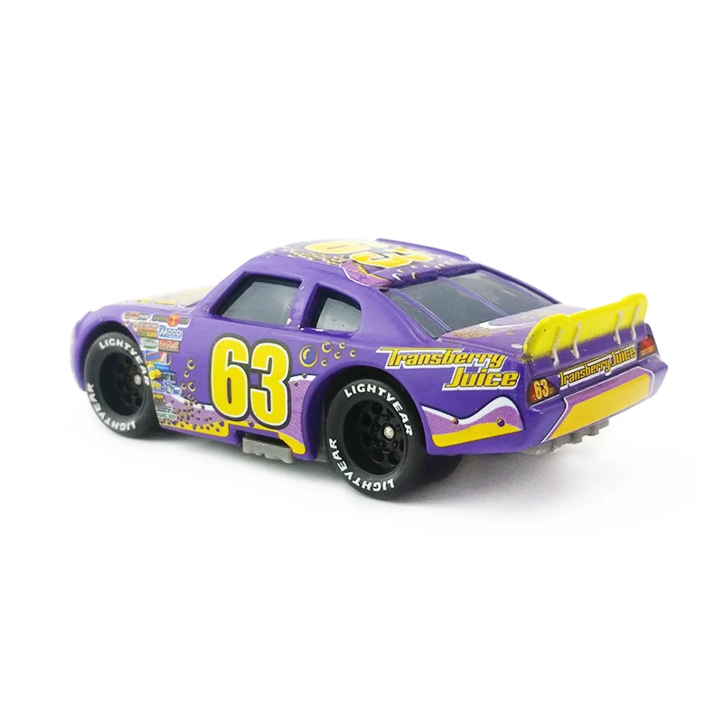 Disney Pixar Cars No.63 трансберри сок Металл литье под давлением игрушечный автомобиль 1:55