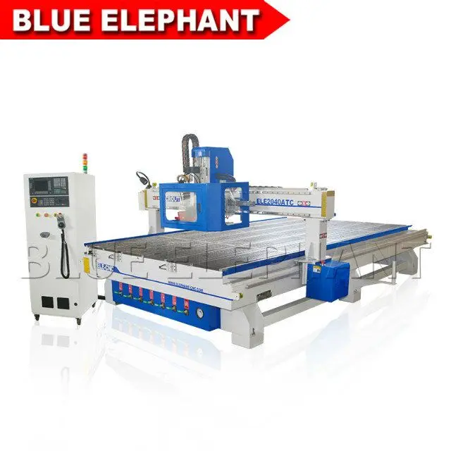 Машина с ЧПУ Blue Elephant 2040 карусель ATC резка/гравировка алюминия меди МДФ акрила