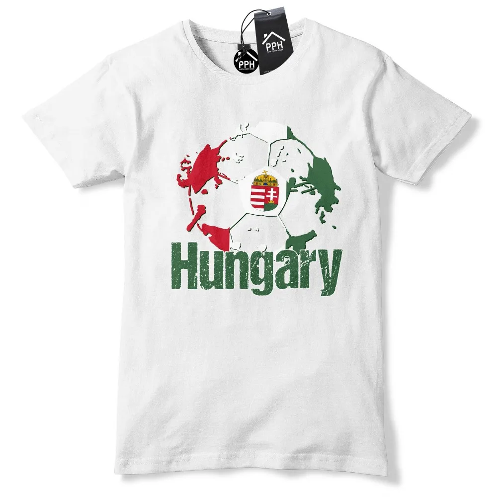 

2019 Summer Hot Sale Hungary Footballer Shirt Red White T Shirt Hungarian t shirt tee Top Mens Gift Tee