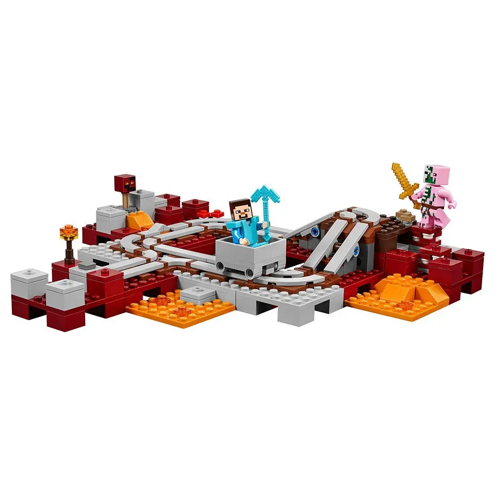 2019 New 10620 The Nether Railway 399Pcs Compatible with LegoING Minecrafted Building Block Set Creative Toys for Children Gift 2019 New 10620 The Nether Railway 399Pcs Compatible with LegoING Minecrafted Building Block Set Creative Toys for Children Gift