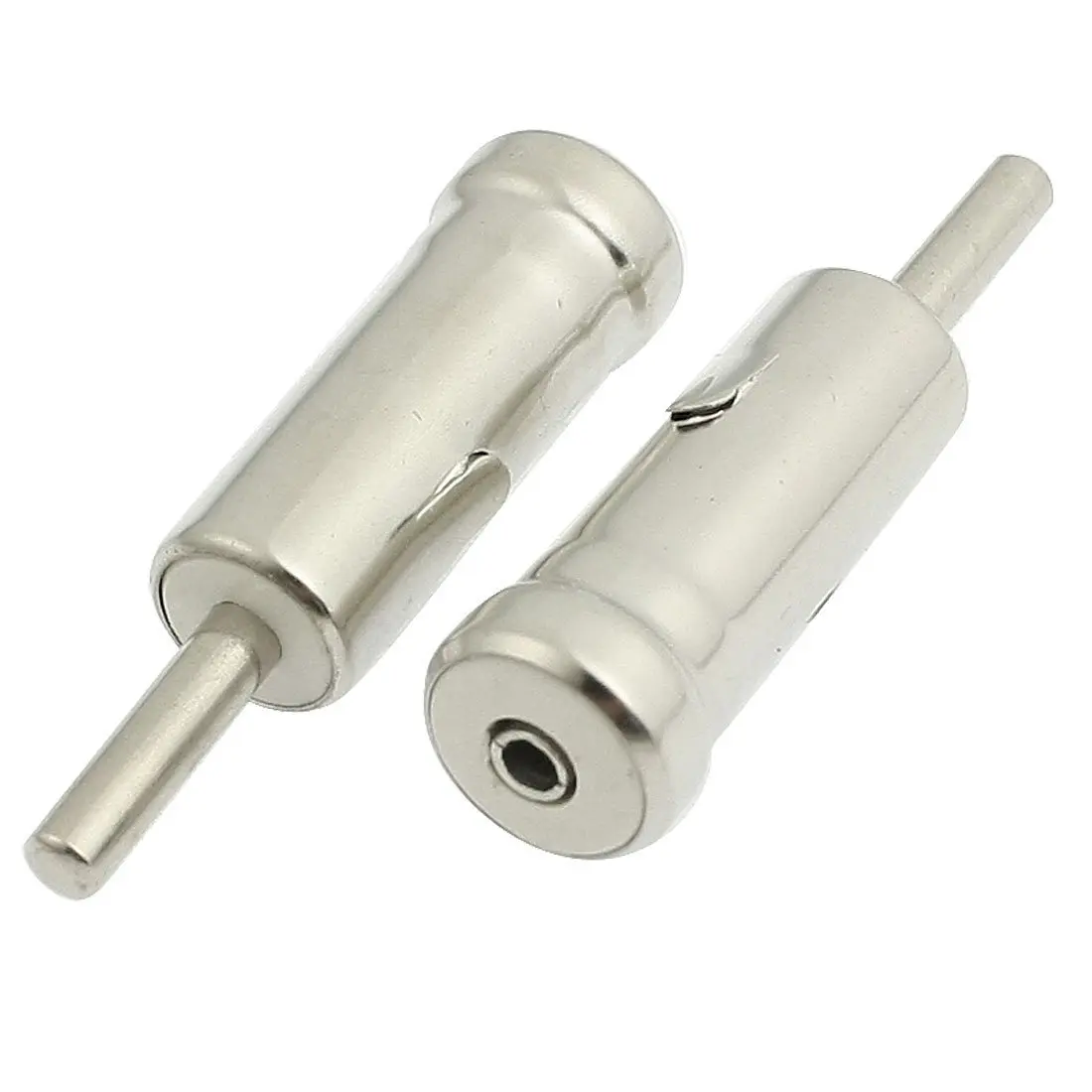 

2 Pieces Silver Tone Male Connector AM / FM Radio Antenna Adapter Connectors