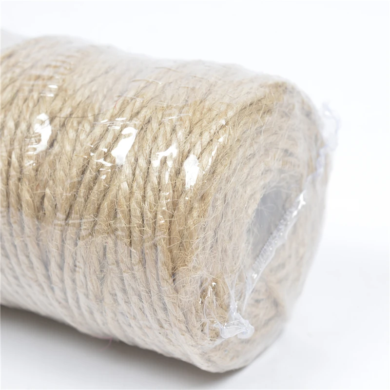 100 METERS 3 PLY 100/%25 NATURAL JUTE HESSIAN BURLAP TWINE STRING CORD NEW