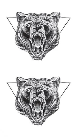 Татуировка "медведь" наклейка водостойкая Временная поддельная Татуировка геометрическое дерево мужчины дети боди-арт макияж инструменты 10,5X6 cm - Цвет: SF3747