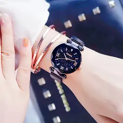 Женские Модные призматические кварцевые наручные часы со стразами