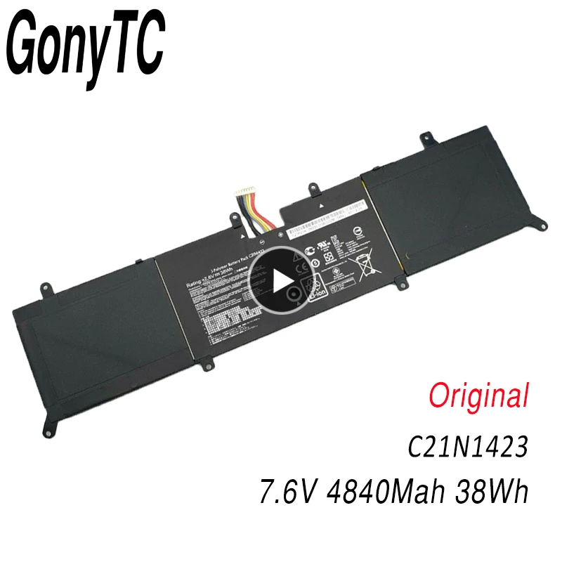 GONYTC новый оригинальный C21N1423 Аккумулятор для ноутбука ASUS X302L X302LJ X302LA R301LA F302LJ F302U