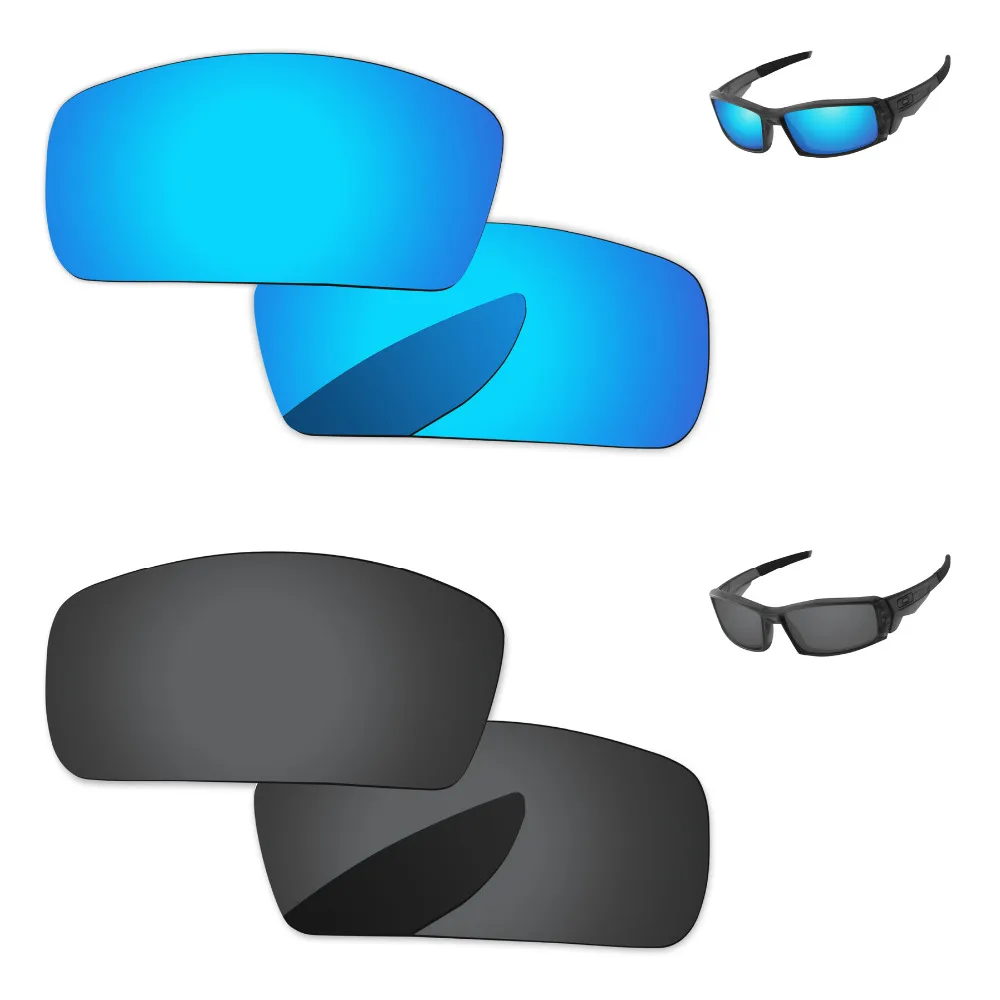 Черный и голубой лед 2 пары Поляризованные замена оптические стёкла для столовой 2006 солнцезащитные очки женщин рамки 100% UVA и UVB защиты