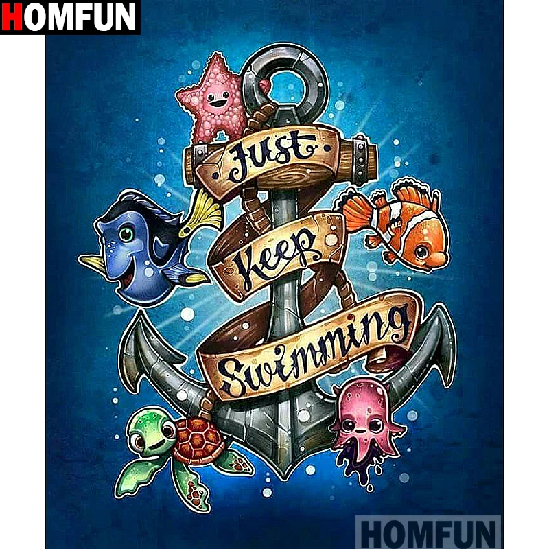 HOMFUN Full Square/Round Drill 5D DIY Diamond Painting \