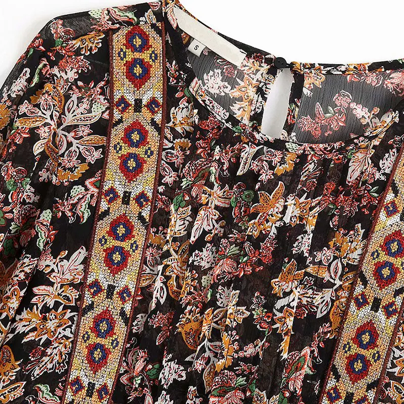 خمر شيك الزهور طباعة بلوزات من الشيفون إمرأة البلوزات 2019 الأزياء طويلة الأكمام التطريز خليط القمصان عارضة Blusas موهير خمر شيك الزهور طباعة بلوزات من الشيفون إمرأة البلوزات 2019 الأزياء طويلة الأكمام التطريز خليط القمصان عارضة Blusas موهير