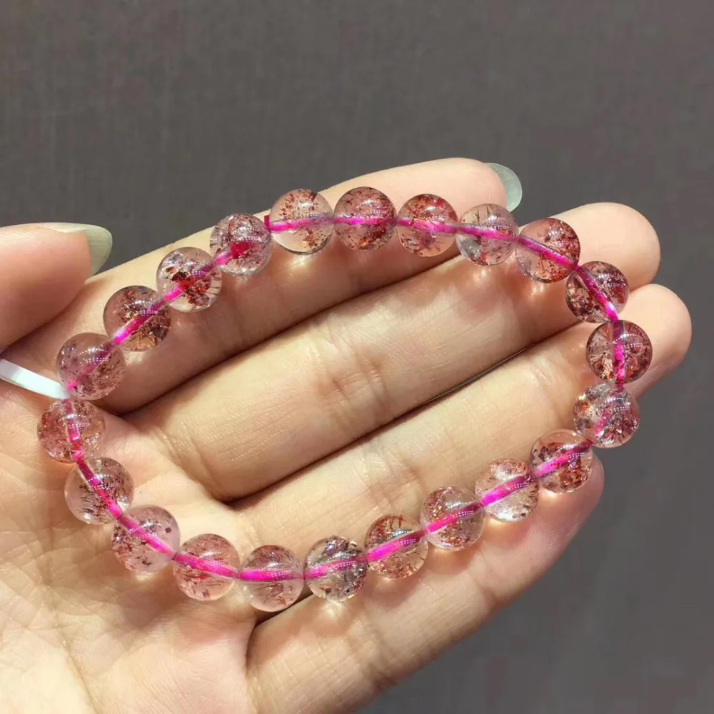 Natural Strawberry Quartz Crystal Bracelet (2)